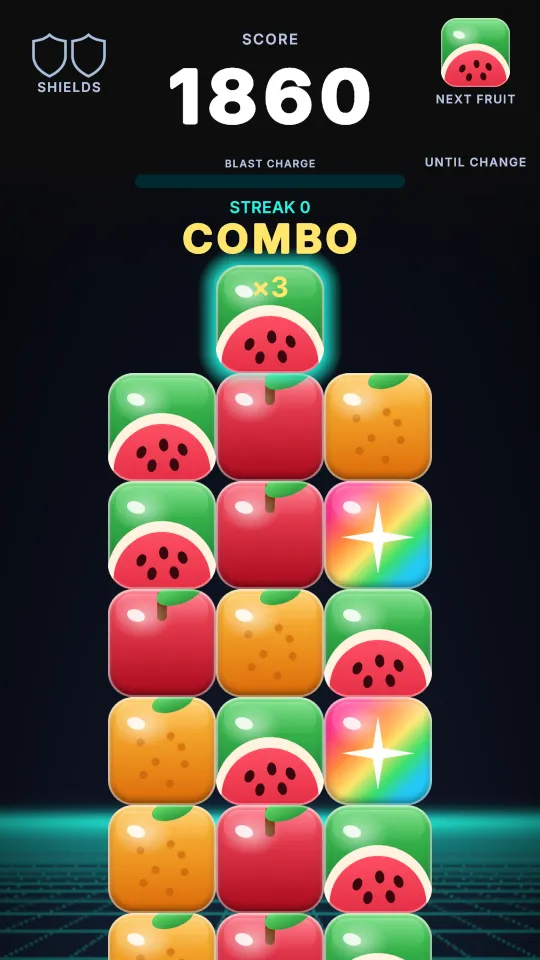 Fruit Slide Match — building a combo