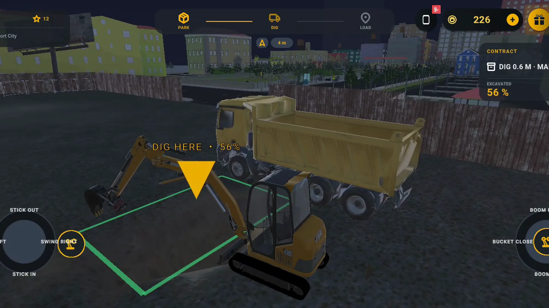 Excavator Simulator 2025 — digging with the mini excavator